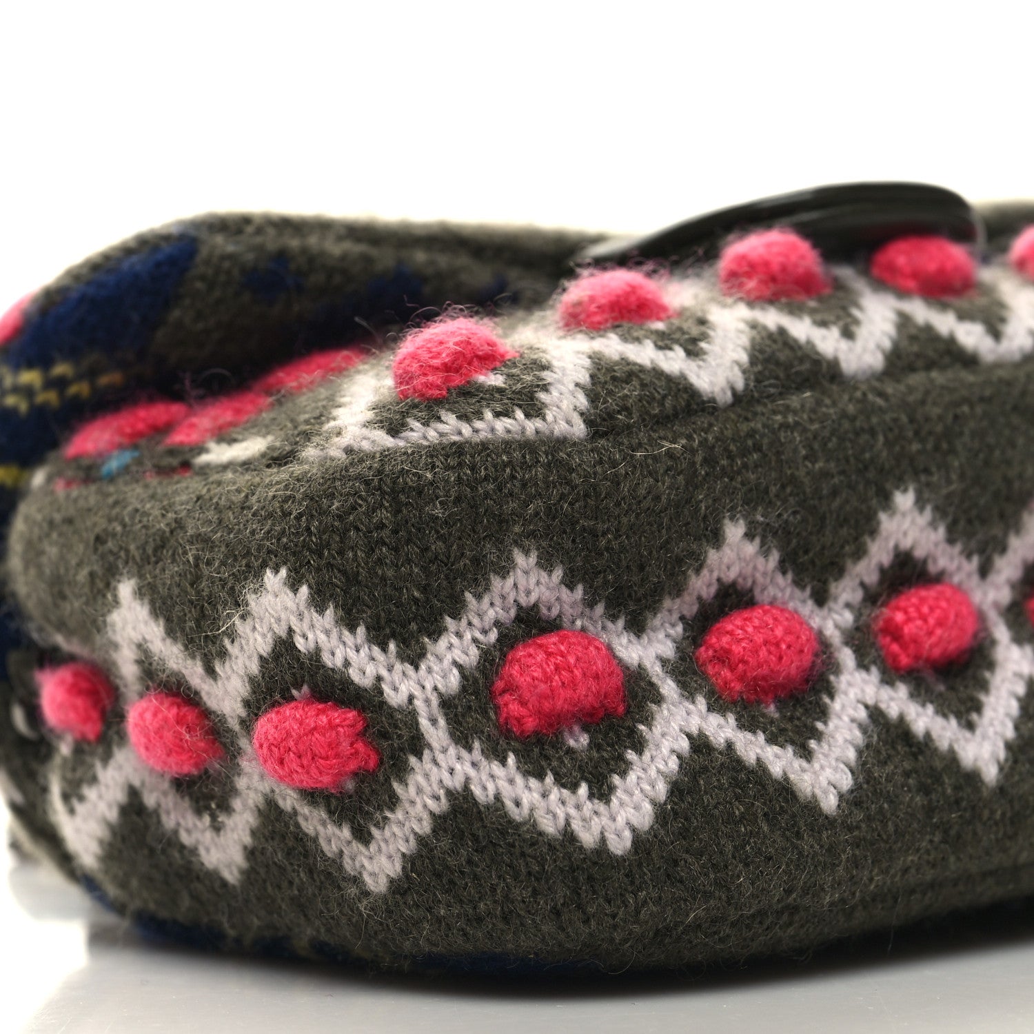 Chanel Cashmere Knit Extra Mini Single Flap Khaki Multicolor 9 of 10