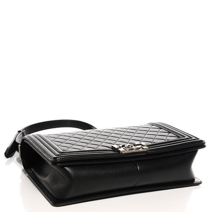 Chanel Metallic Calfskin Quilted New Medium Boy Flap Black 4 of 8