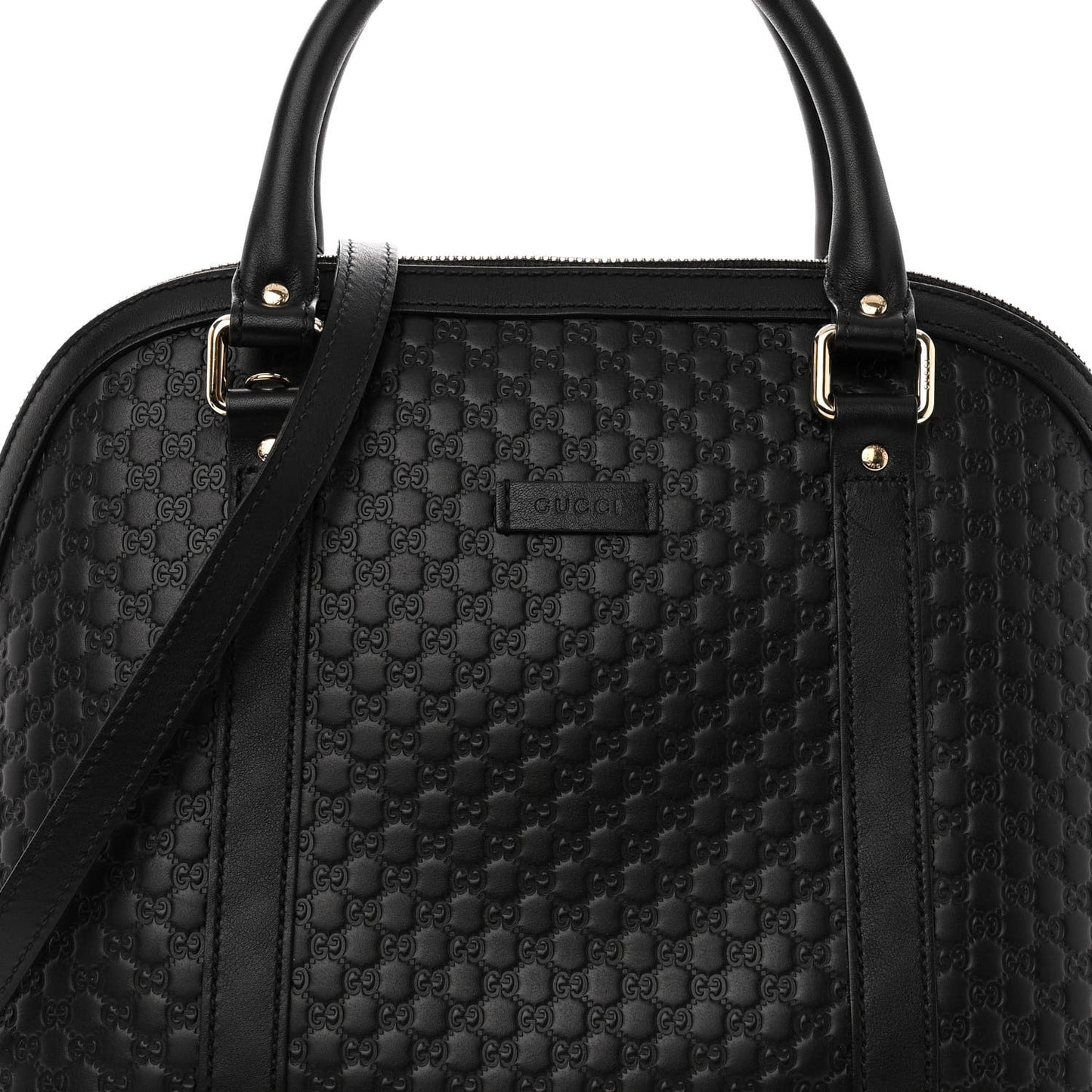 Microguccissima Medium Dome Bag Black