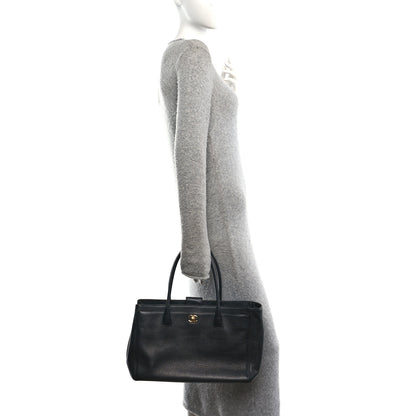 Chanel Calfskin Cerf Executive Shopper Tote Black 3 of 21