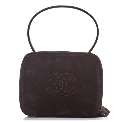 Chanel Suede Box Bag Dark Brown 1 of 11