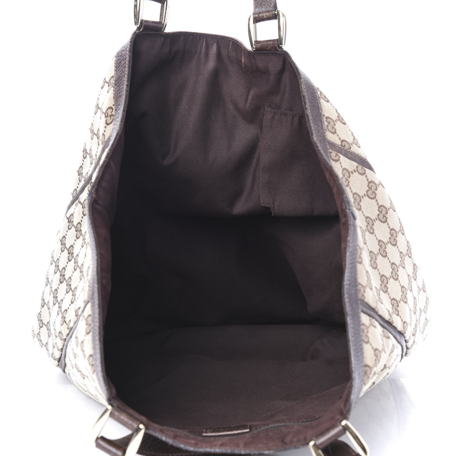 Gucci Monogram Abbey Tote Dark Brown 5 of 11