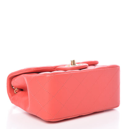 Chanel Lambskin Quilted Mini Square Flap Red 4 of 9