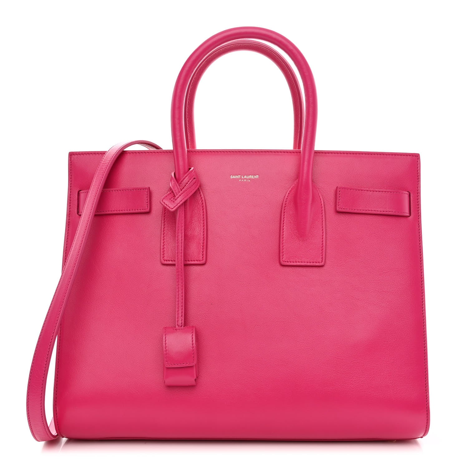 Saint Laurent Calfskin Small Sac De Jour Lipstick Fuchsia 1 of 11