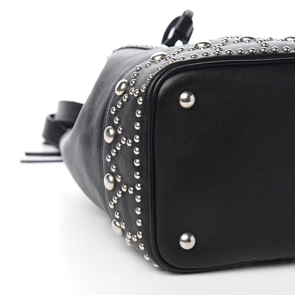 Saint Laurent Calfskin Small Y Studs Bucket Bag Black 7 of 8