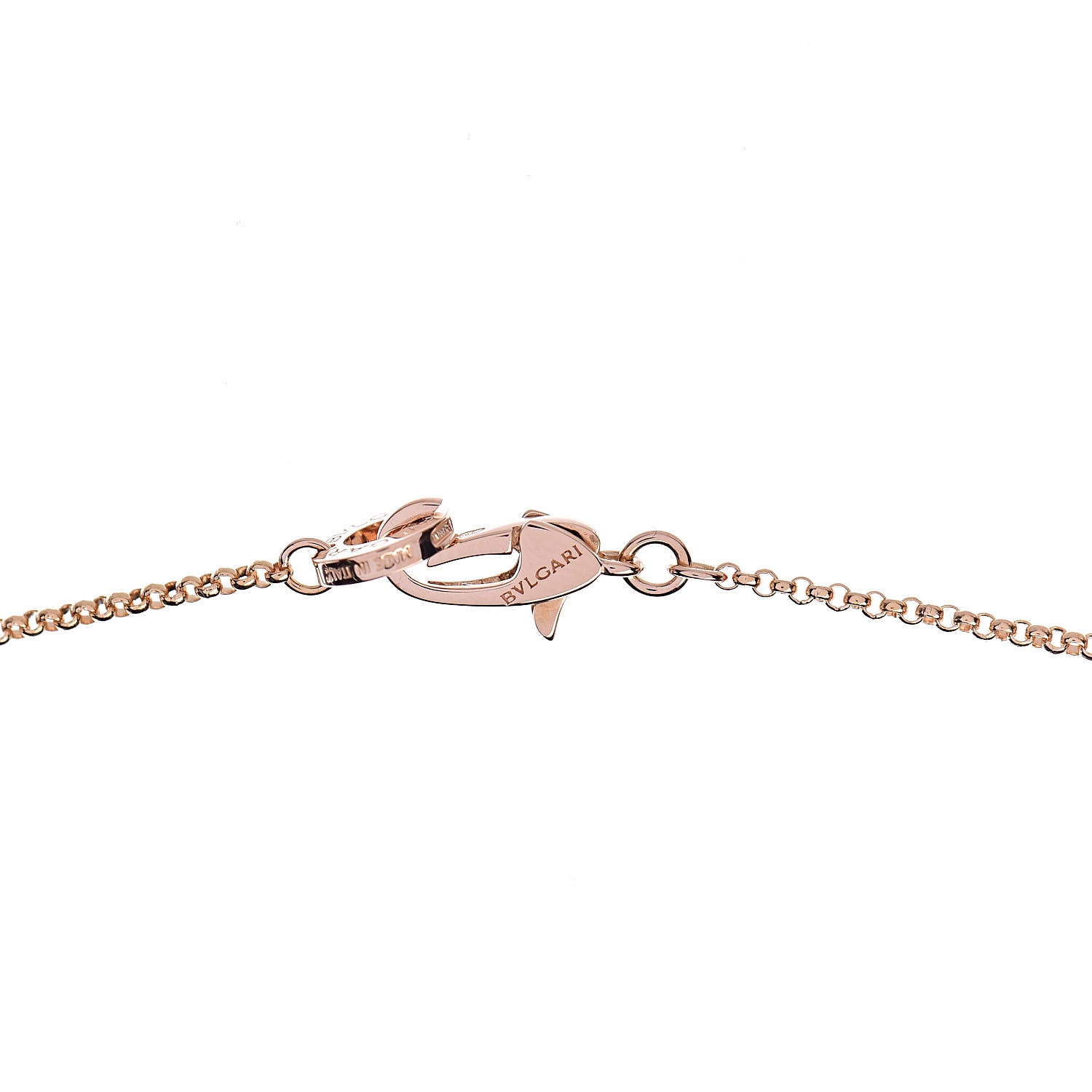 Bulgari 18K Rose Gold Diamond Small B.Zero1 Pave Pendant Necklace 6 of 8