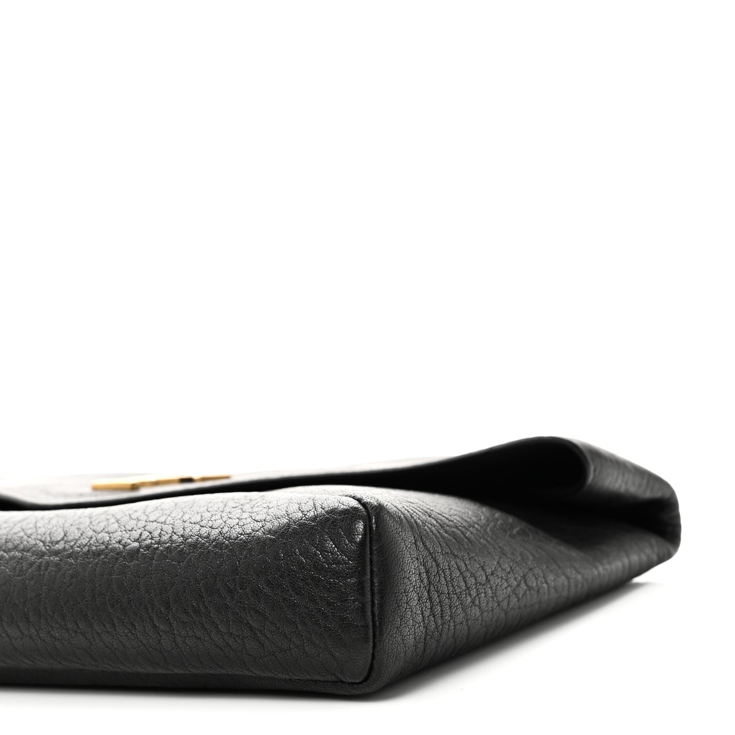 Grained Lambskin Cassandre Envelope Pouch Black