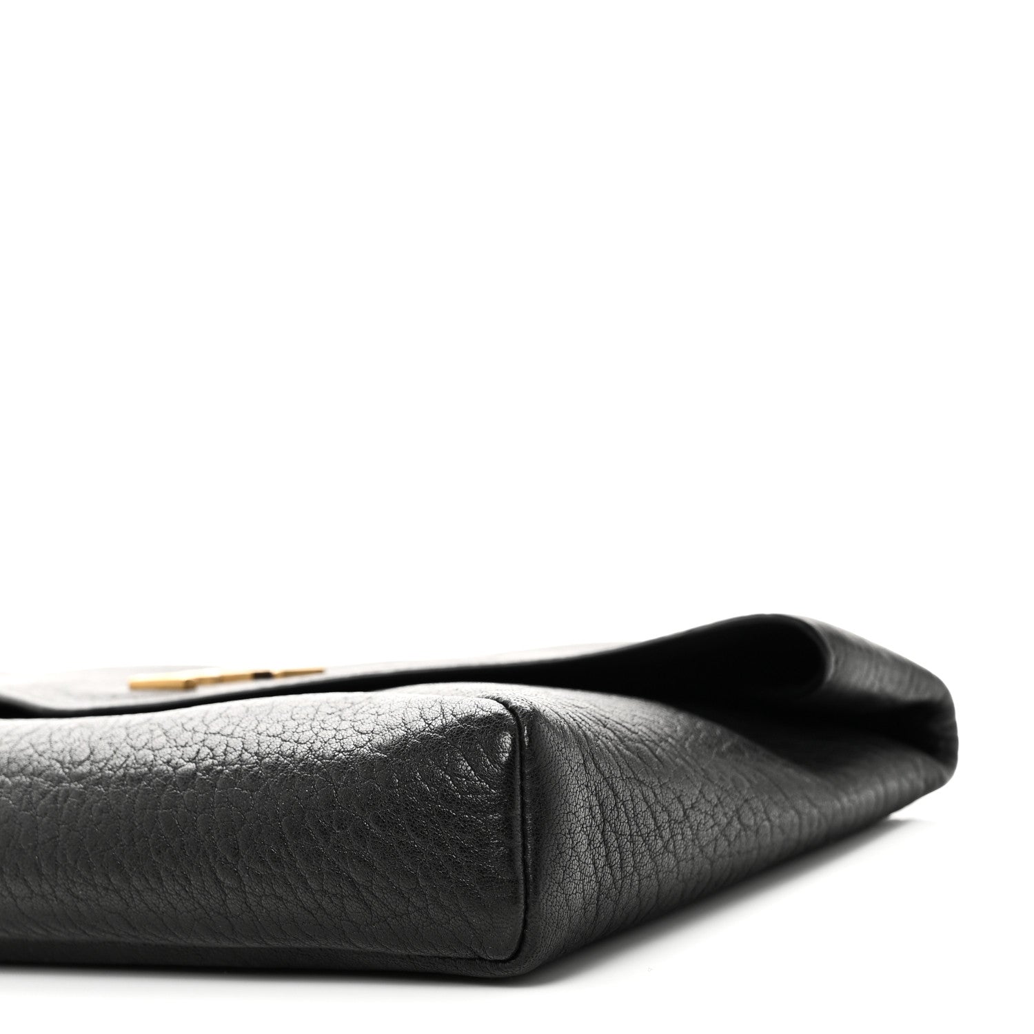 Saint Laurent Grained Lambskin Cassandre Envelope Pouch Black 9 of 9