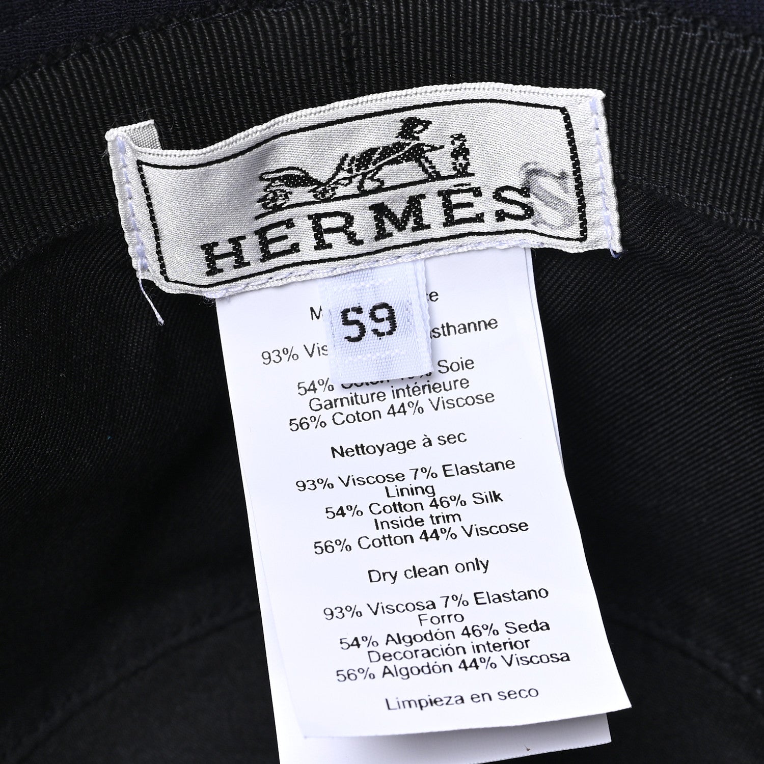Hermes Cotton Canvas Eden Bucket Hat 59 Marine 8 of 8