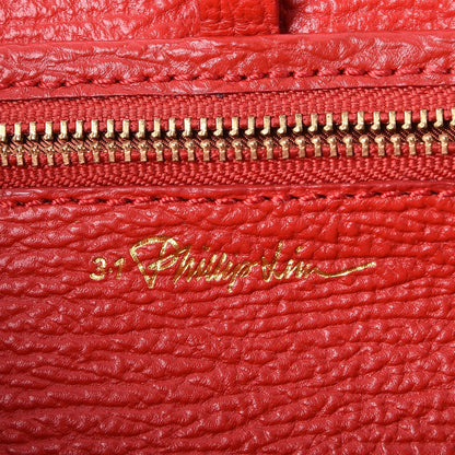 3.1 Phillip Lim 3.1 Textured Calfskin Mini Pashli Satchel Red 6 of 8