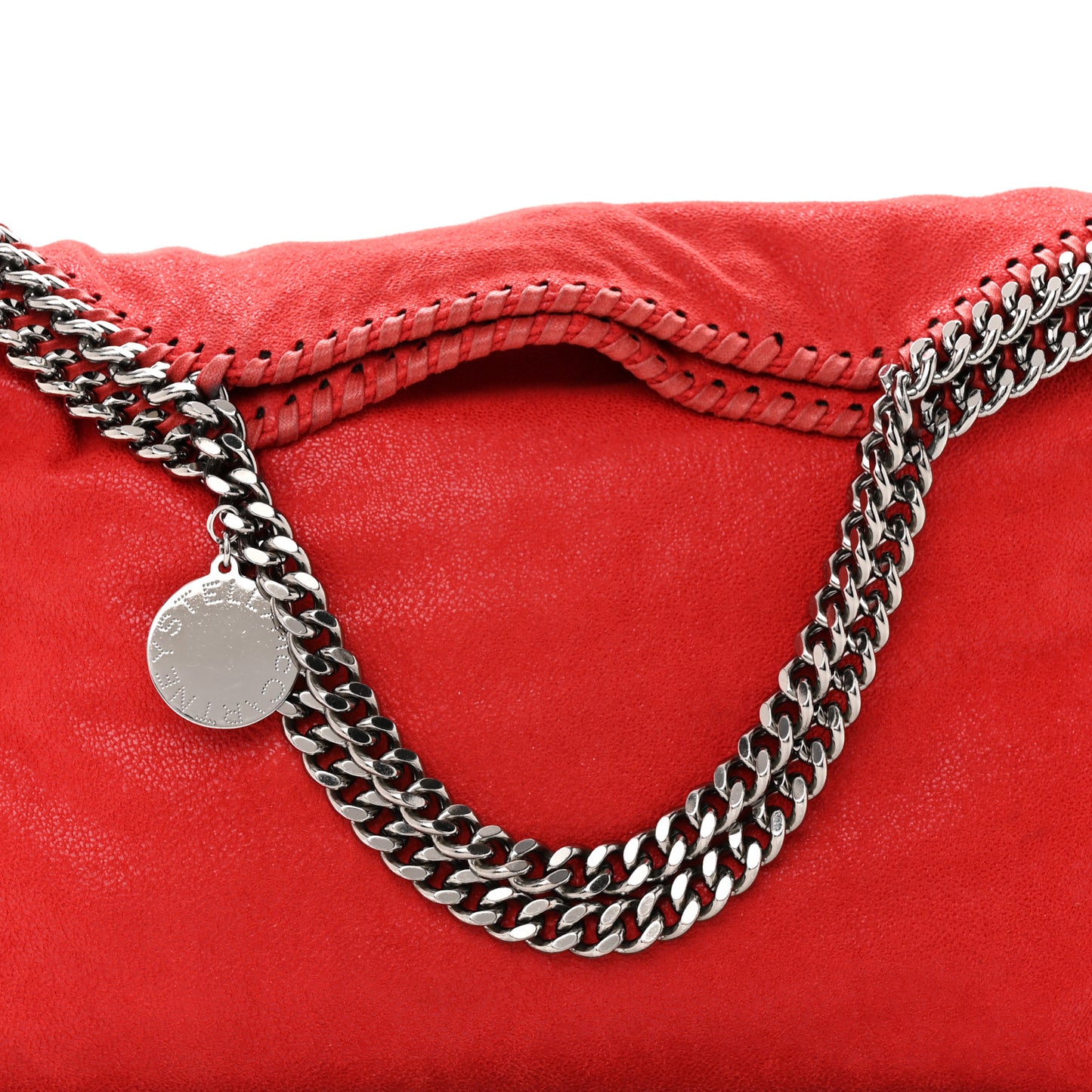 Shaggy Deer Falabella Fold Over Tote Cherry
