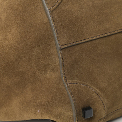 Celine Suede Medium Phantom Luggage Olive 5 of 7
