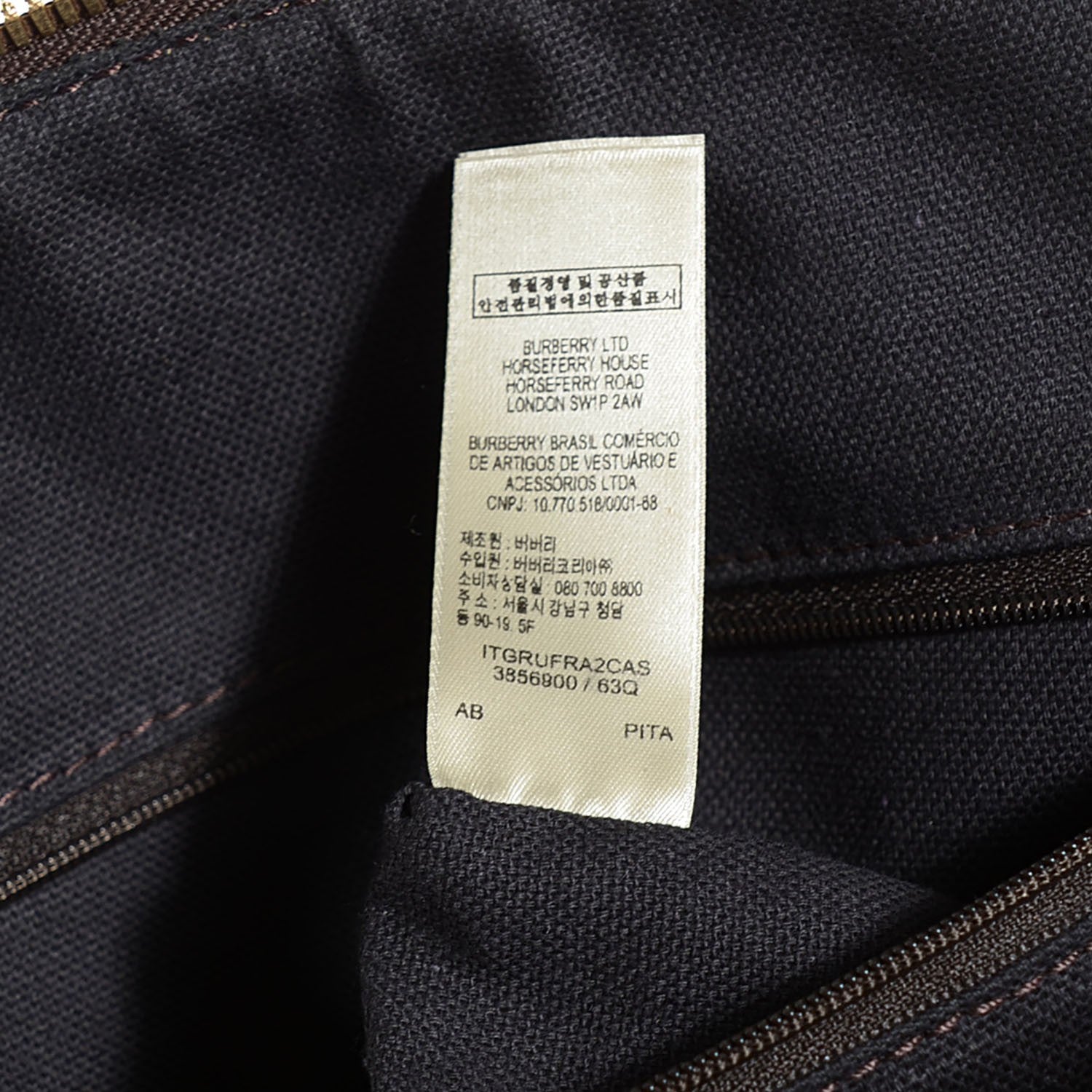 Burberry Haymarket Check Small Orchard Bowling Bag Chocolate 10 of 11