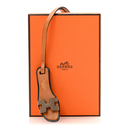 Hermes Epsom Butler Calfskin Hunter Oran Nano Bag Charm Etoupe 5 of 5