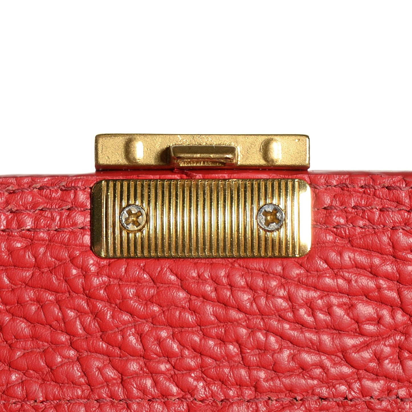 3.1 Textured Calfskin Mini Pashli Satchel Red