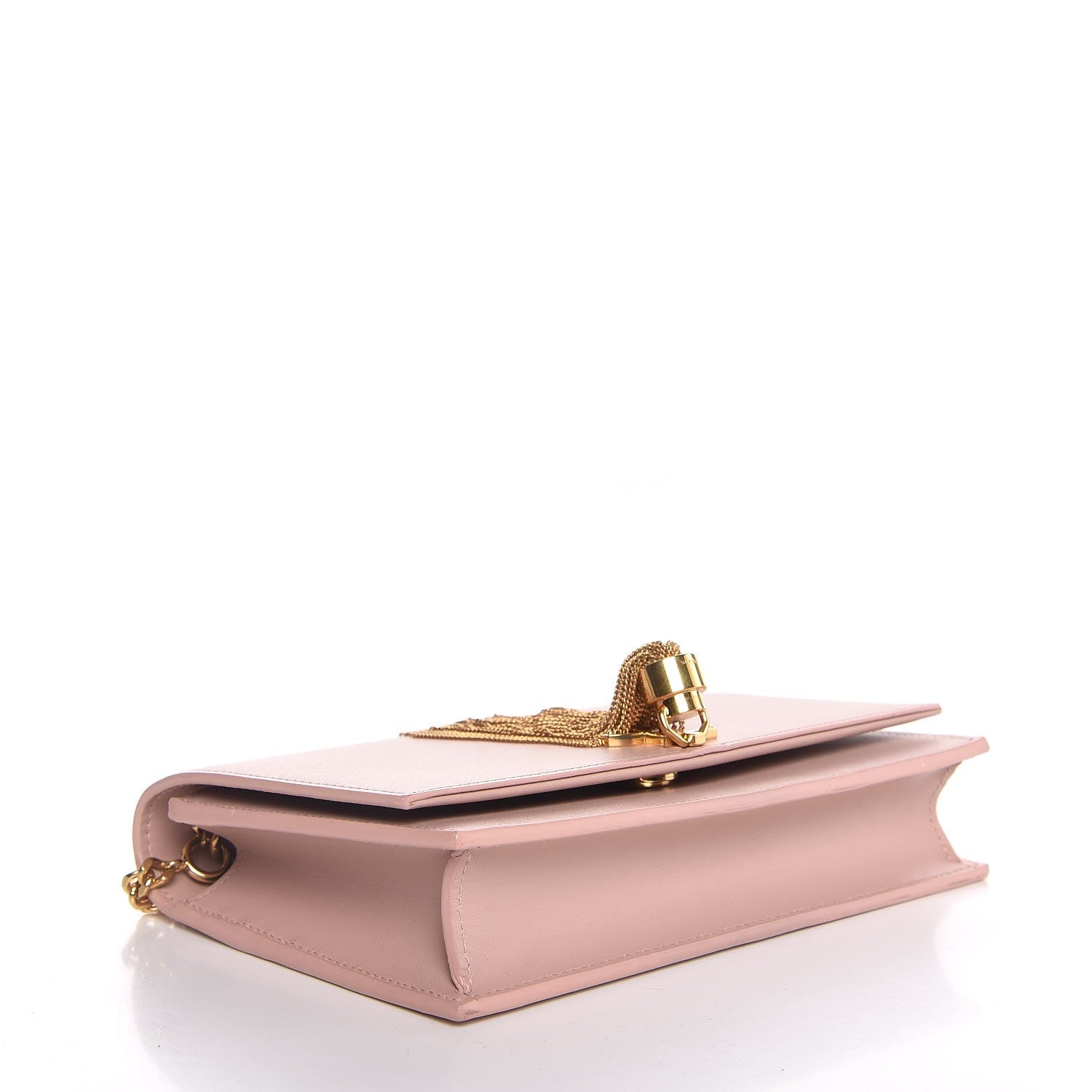 Saint Laurent Smooth Calfskin Classic Monogram Kate Tassel Chain Wallet Pink 4 of 7