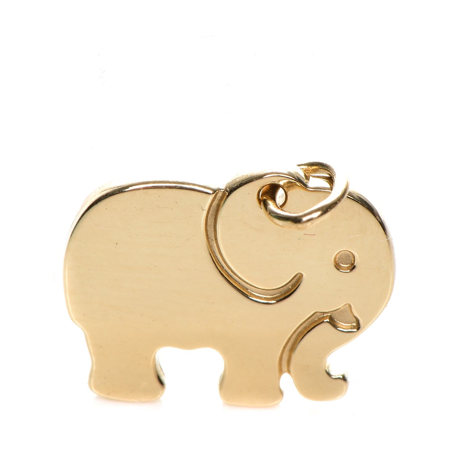 18K Yellow Gold Elephant Never Forgets Charm