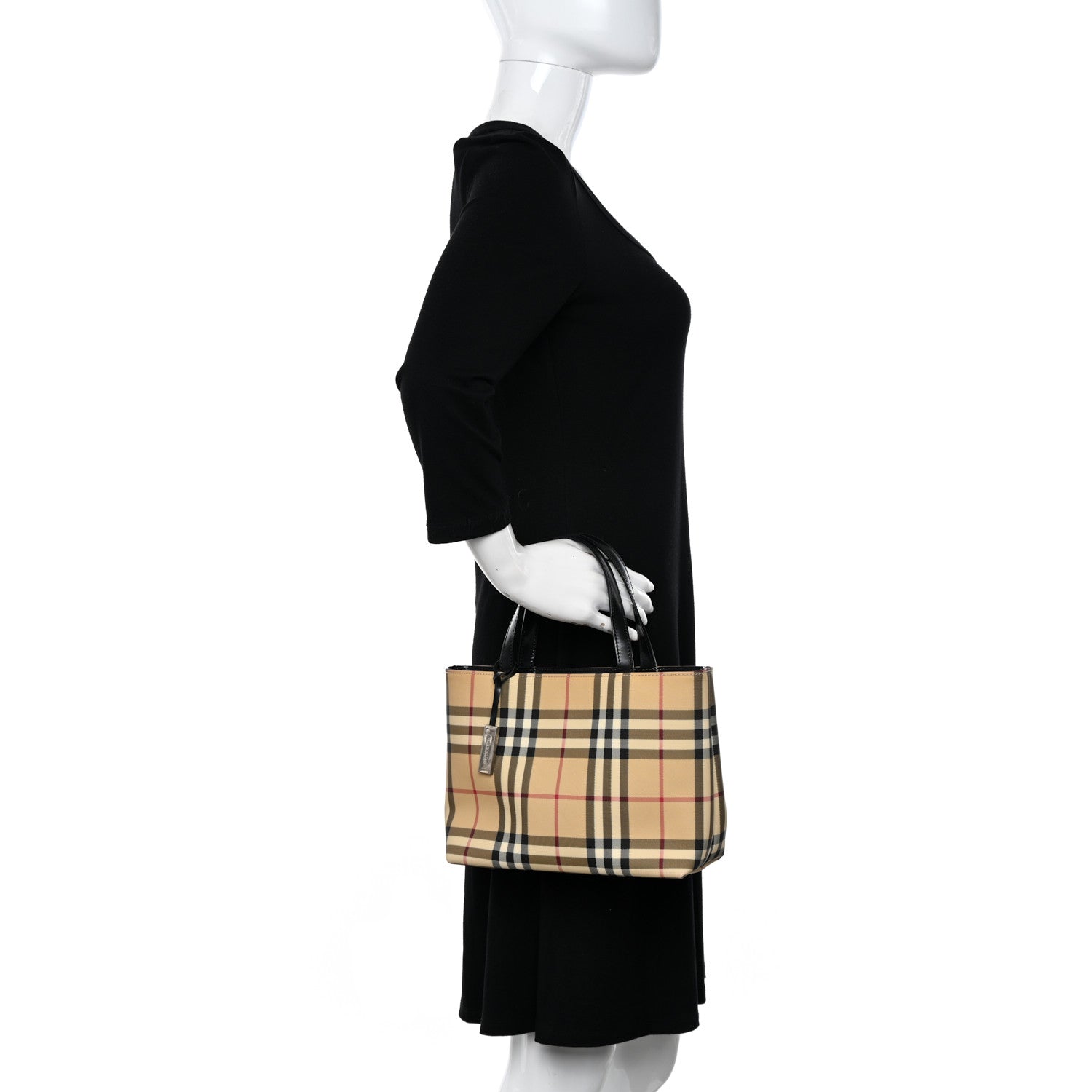 Burberry House Check Small Tote Black 2 of 11