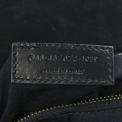 Saint Laurent Calfskin Y Quilted Monogram Toy Loulou Crossbody Bag Black 7 of 9