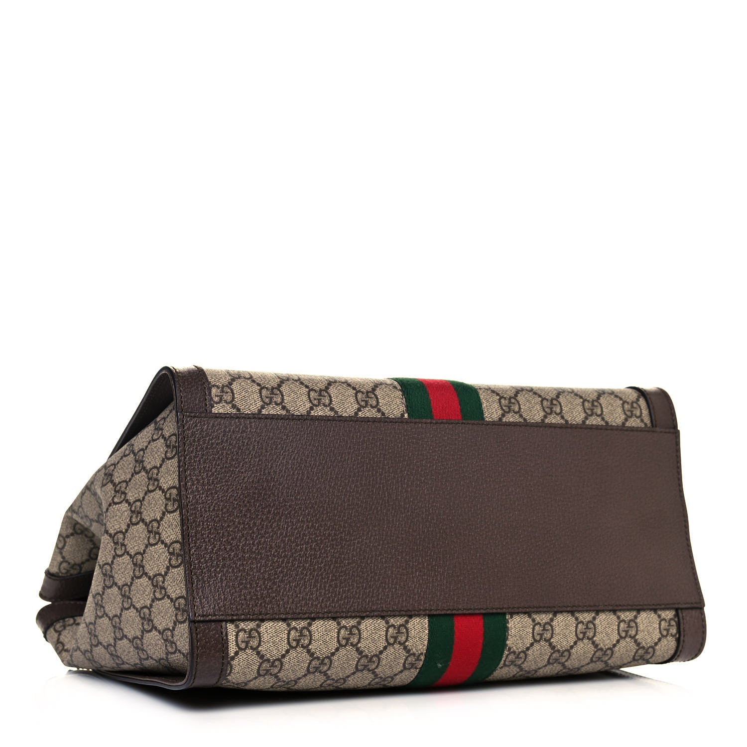 Gucci GG Supreme Monogram Web Medium Ophidia Tote Bag Brown 4 of 10
