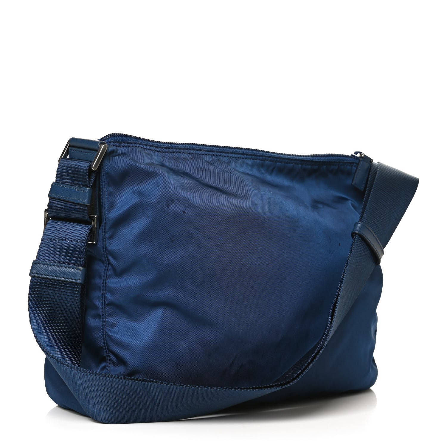 Prada Tessuto Nylon Saffiano Messenger Bag Baltico 3 of 10