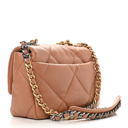Chanel Lambskin Quilted Medium Chanel 19 Flap Brown 3 of 11