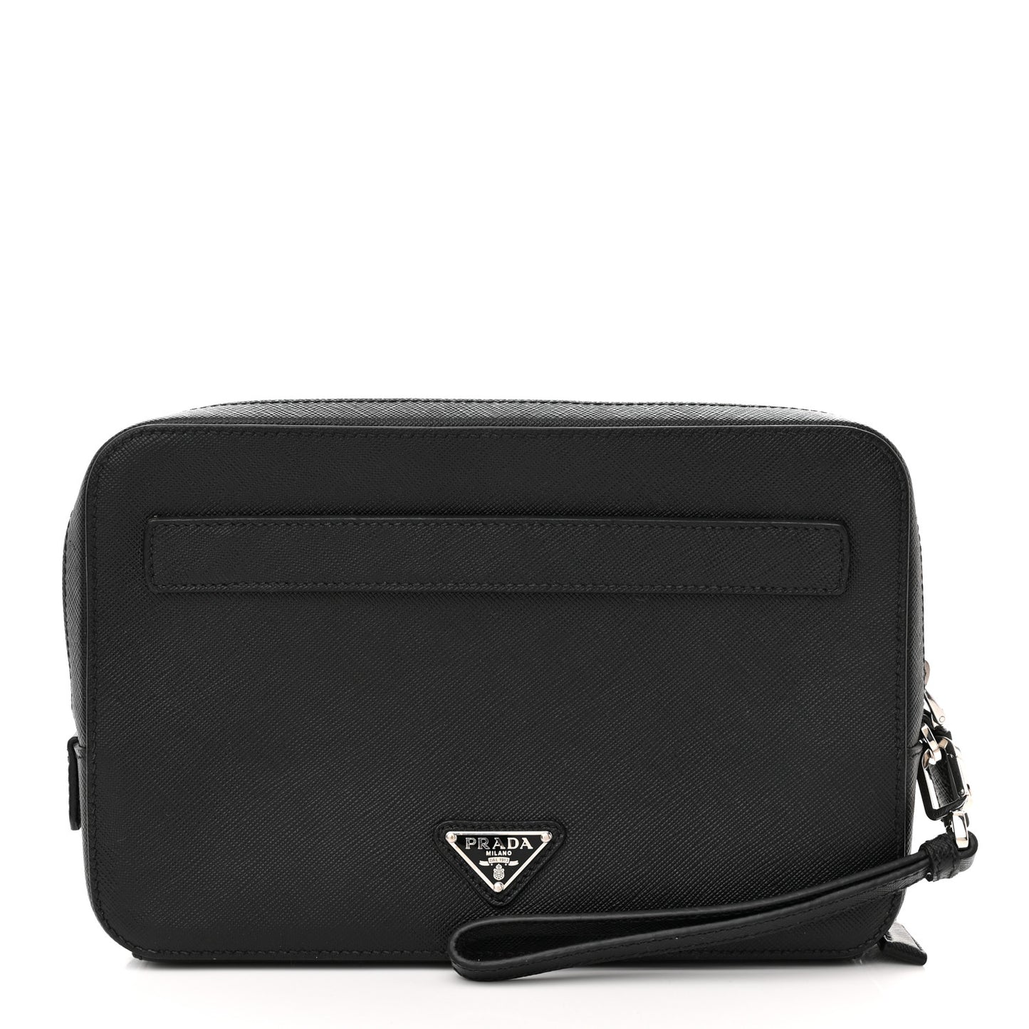 Saffiano Travel Zip Pouch Black