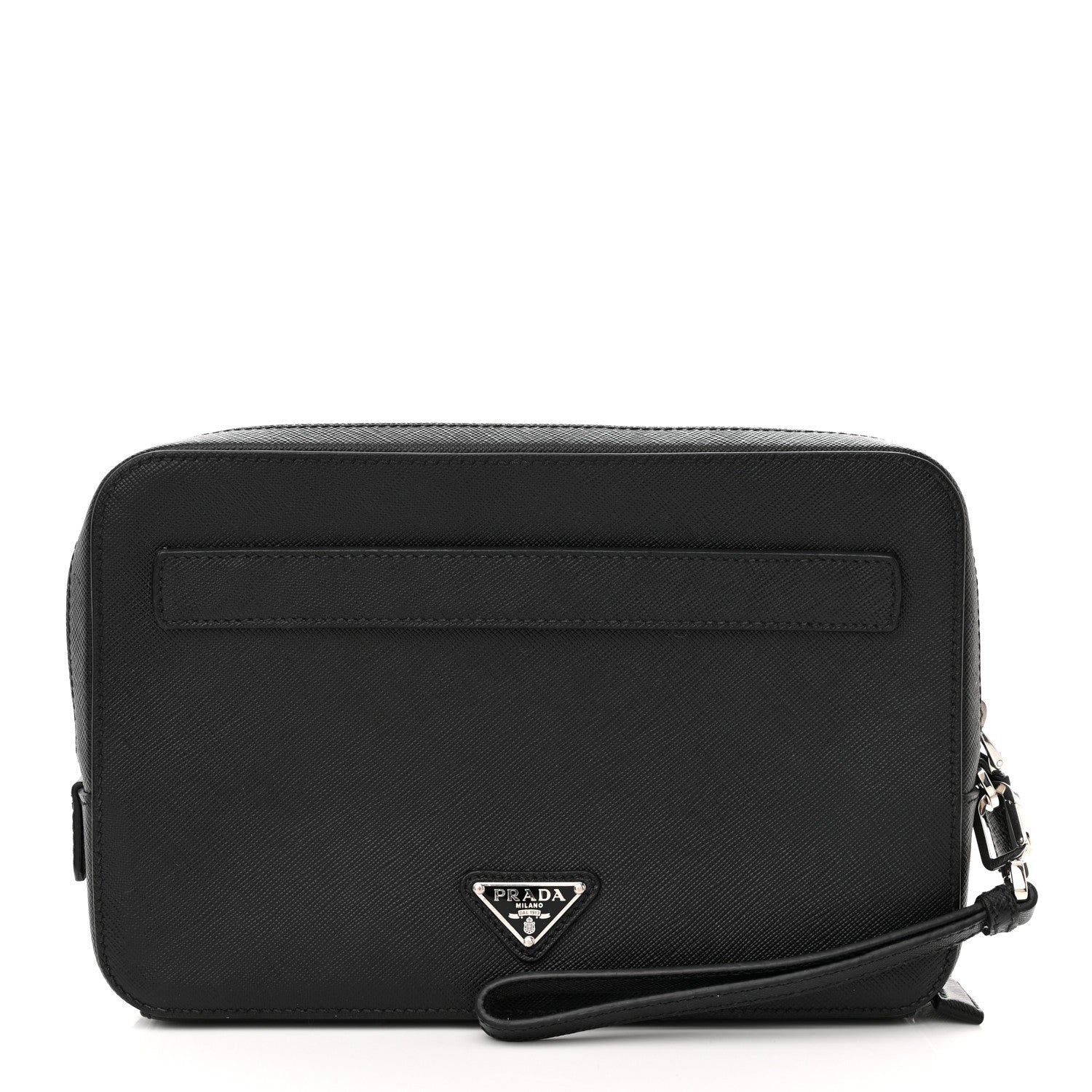 Prada Saffiano Travel Zip Pouch Black 1 of 9