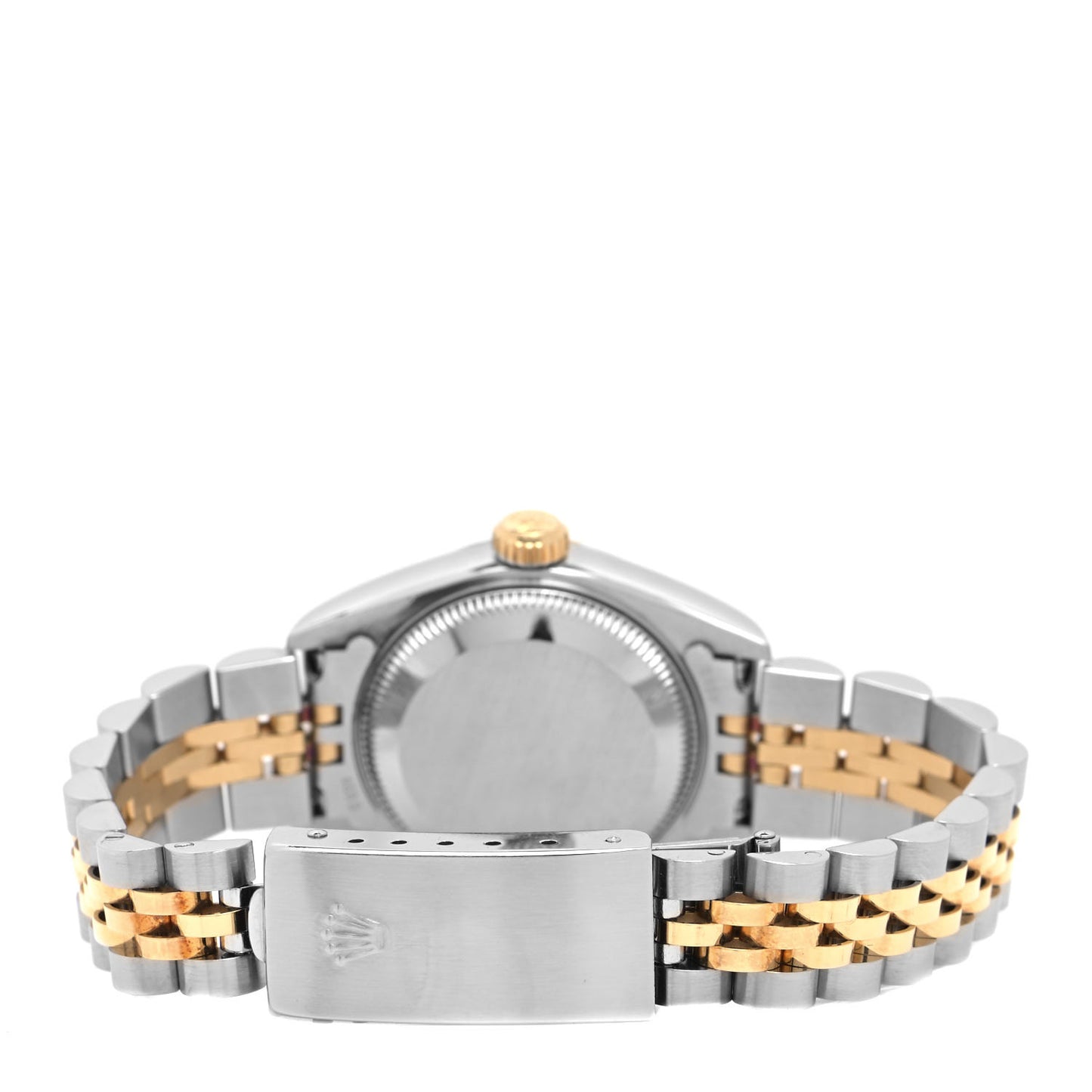 Stainless Steel 18K Yellow Gold 26mm Oyster Perpetual Datejust Watch Black 79173