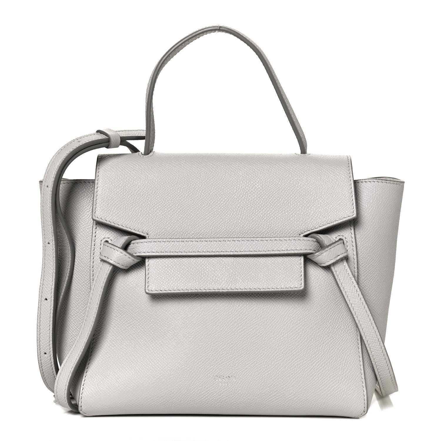 Celine Grained Calfskin Nano Belt Bag Cloud 2 of 12