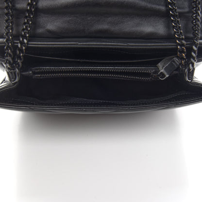 Saint Laurent Calfskin Y Quilted Monogram Small Loulou Chain Satchel Black 5 of 9