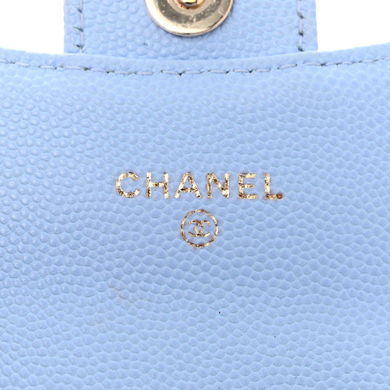 Chanel Caviar Quilted Mini Chain Belt Bag Light Blue 6 of 12