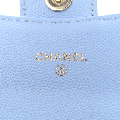 Chanel Caviar Quilted Mini Chain Belt Bag Light Blue 6 of 12