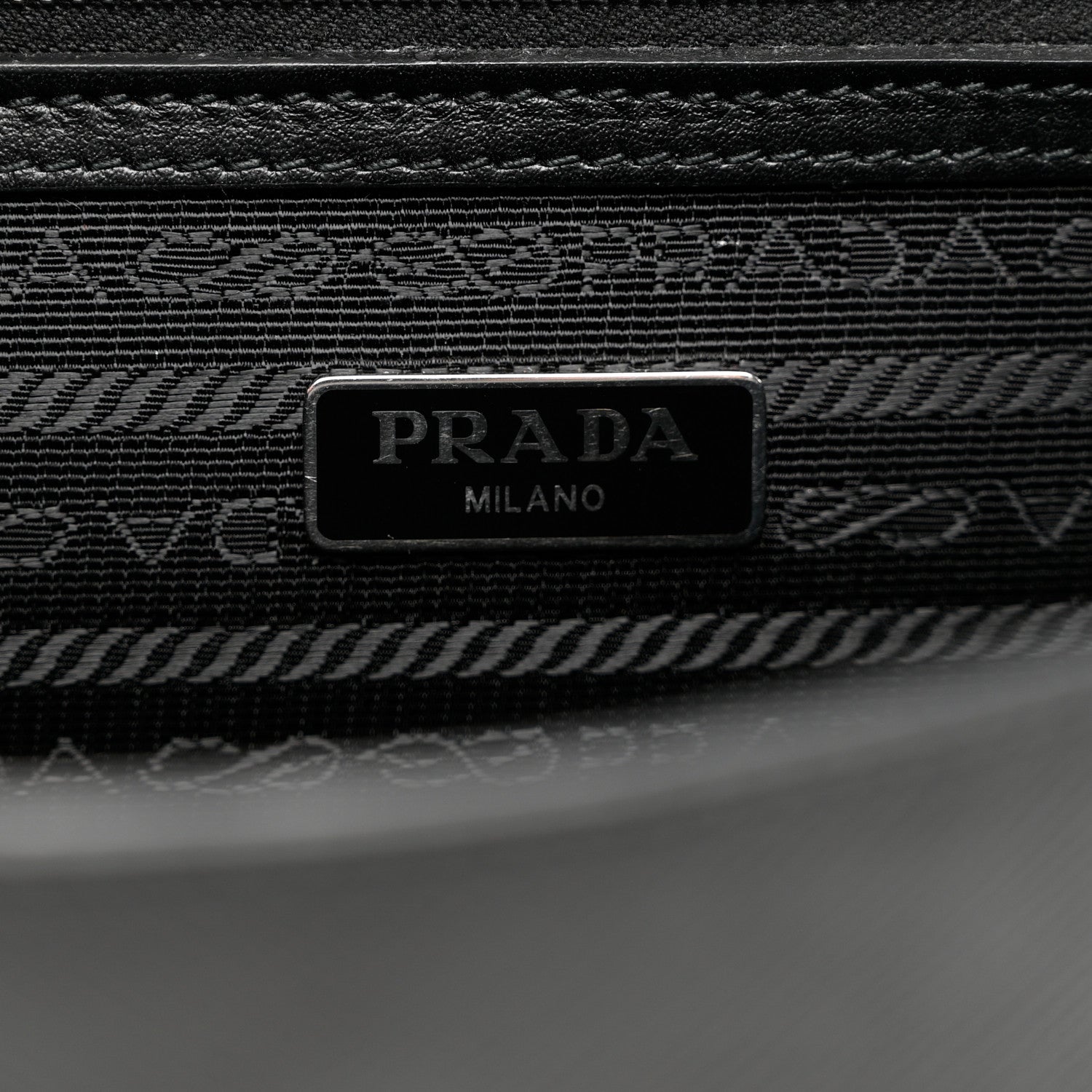 Prada Saffiano Pattina Crossbody Bag Black 6 of 10