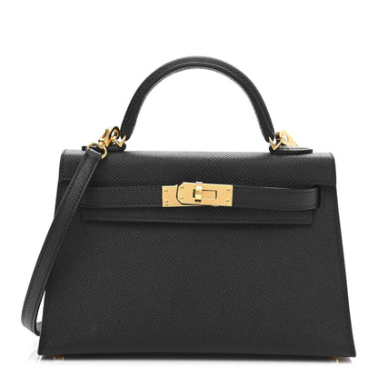 Hermes Epsom Mini Kelly Sellier 20 Black 1 of 12