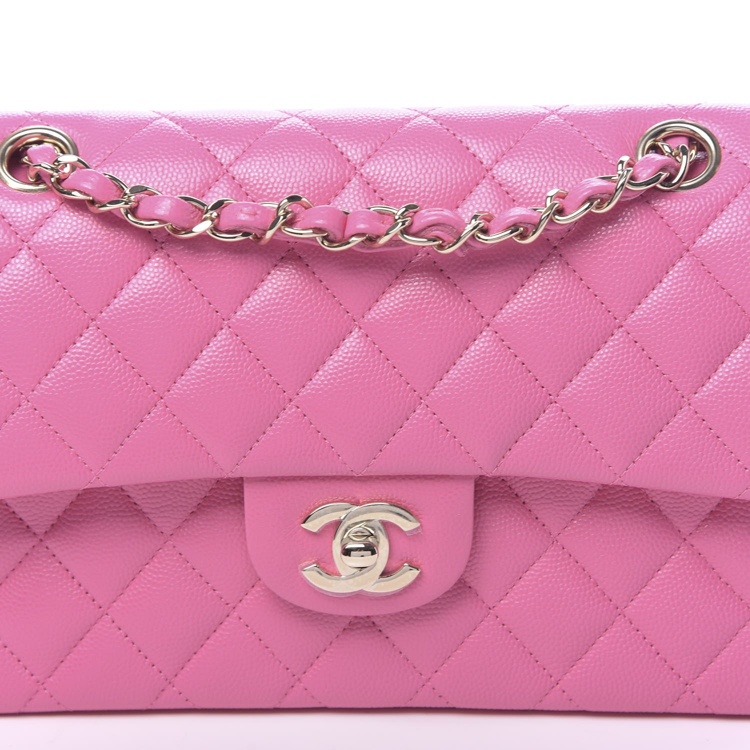Chanel Caviar Quilted Small Double Flap Pink 10 of 11