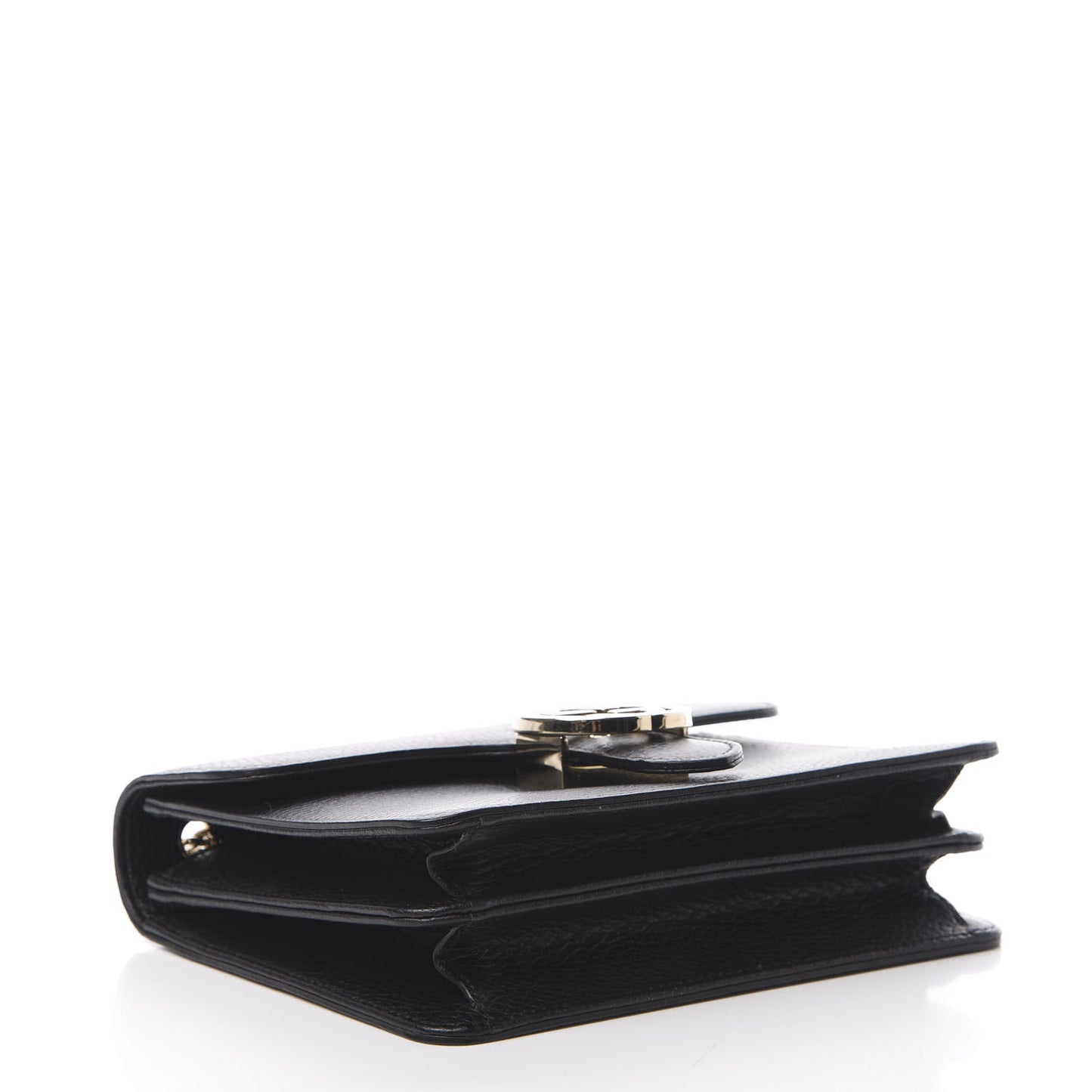 Dollar Calfskin Small Interlocking G Shoulder Bag Black