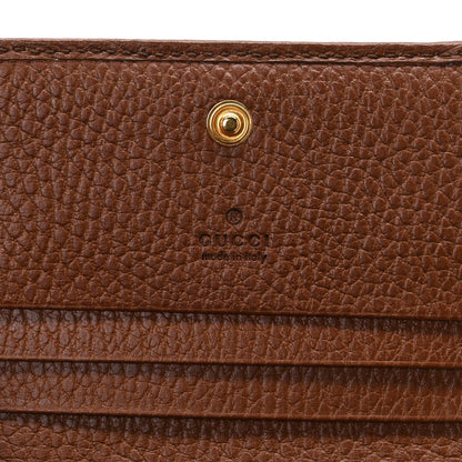 Gucci New Denim GG Monogram Dollar Calfskin Horsebit 1955 Card Case Wallet Blue Tea Cuir Epilog 6 of 9