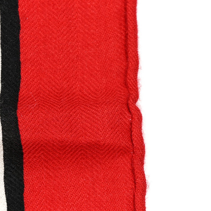 Hermes Cashmere Silk Libre Comme Pegase Shawl 140 Black Rouge Kaki 8 of 10