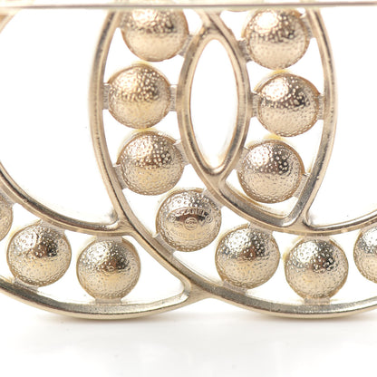 Chanel Pearl CC Brooch Light Gold 4 of 4