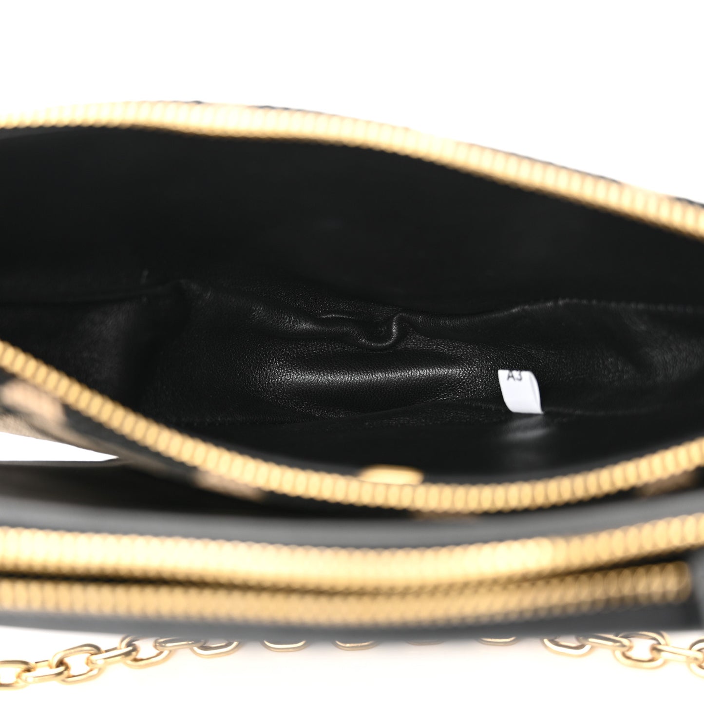 Jacquard Calfskin Triangolo Symbole Embroidered Mini Triangle Double Bag Black Corda