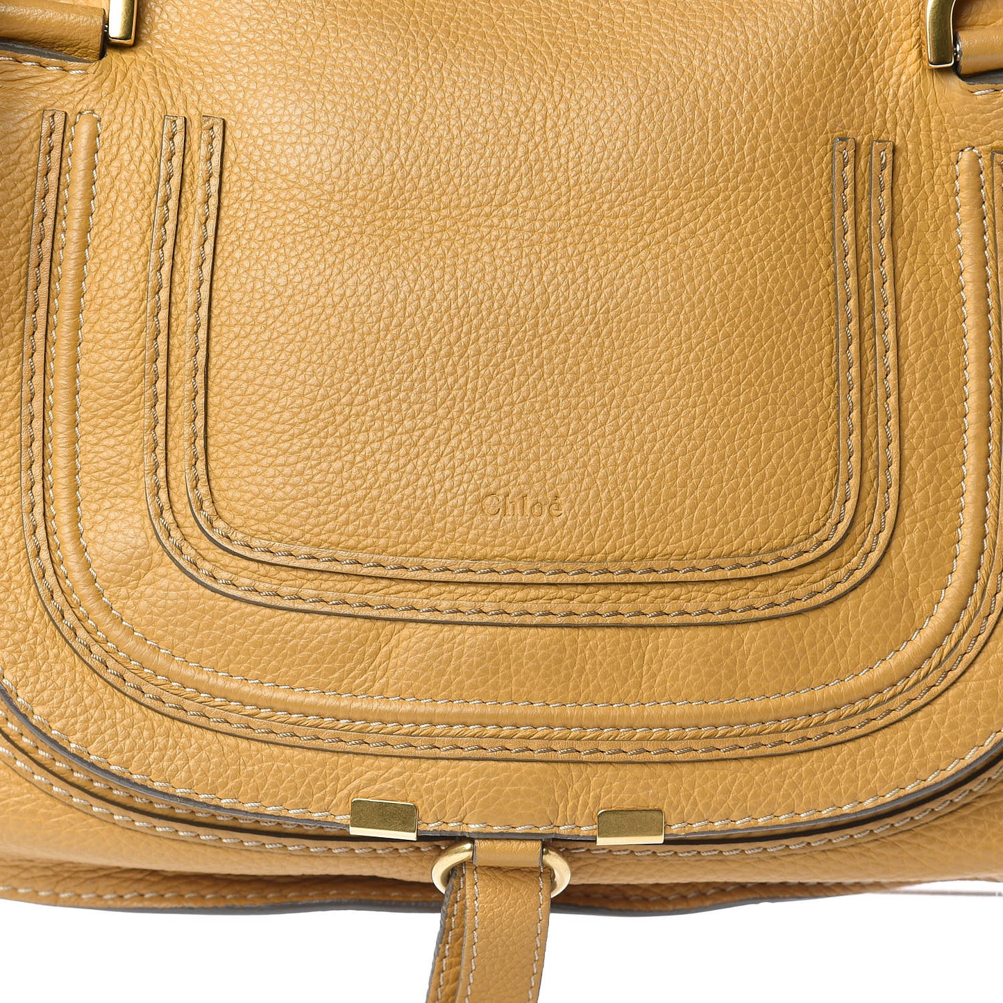 Calfskin Medium Marcie Satchel Curry Yellow