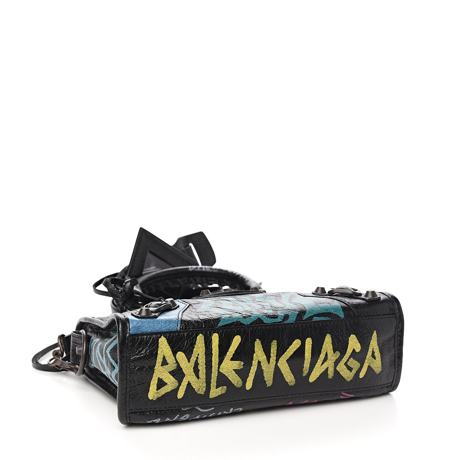 Balenciaga Agneau Arena Graffiti All Over Classic Hardware Mini City Black Multicolor 3 of 9