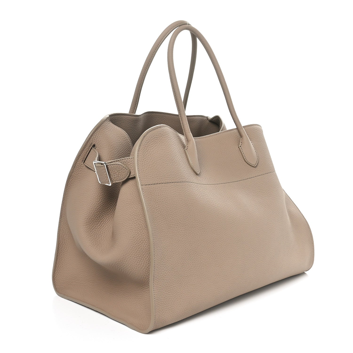 The Row Matte Grained Calfskin Soft Margaux 17 Dark Taupe 2 of 9