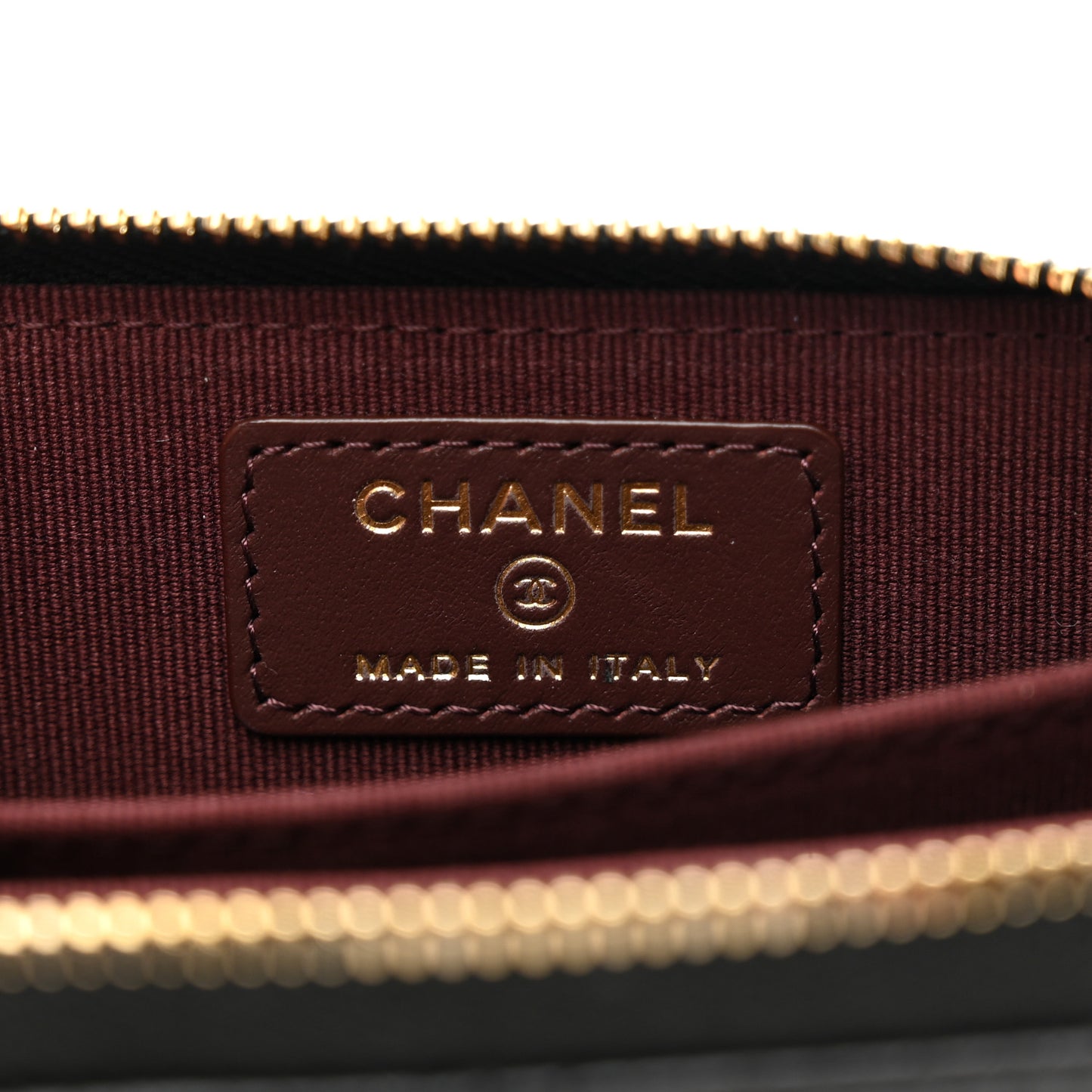 Caviar Quilted Zip Coin Purse Black