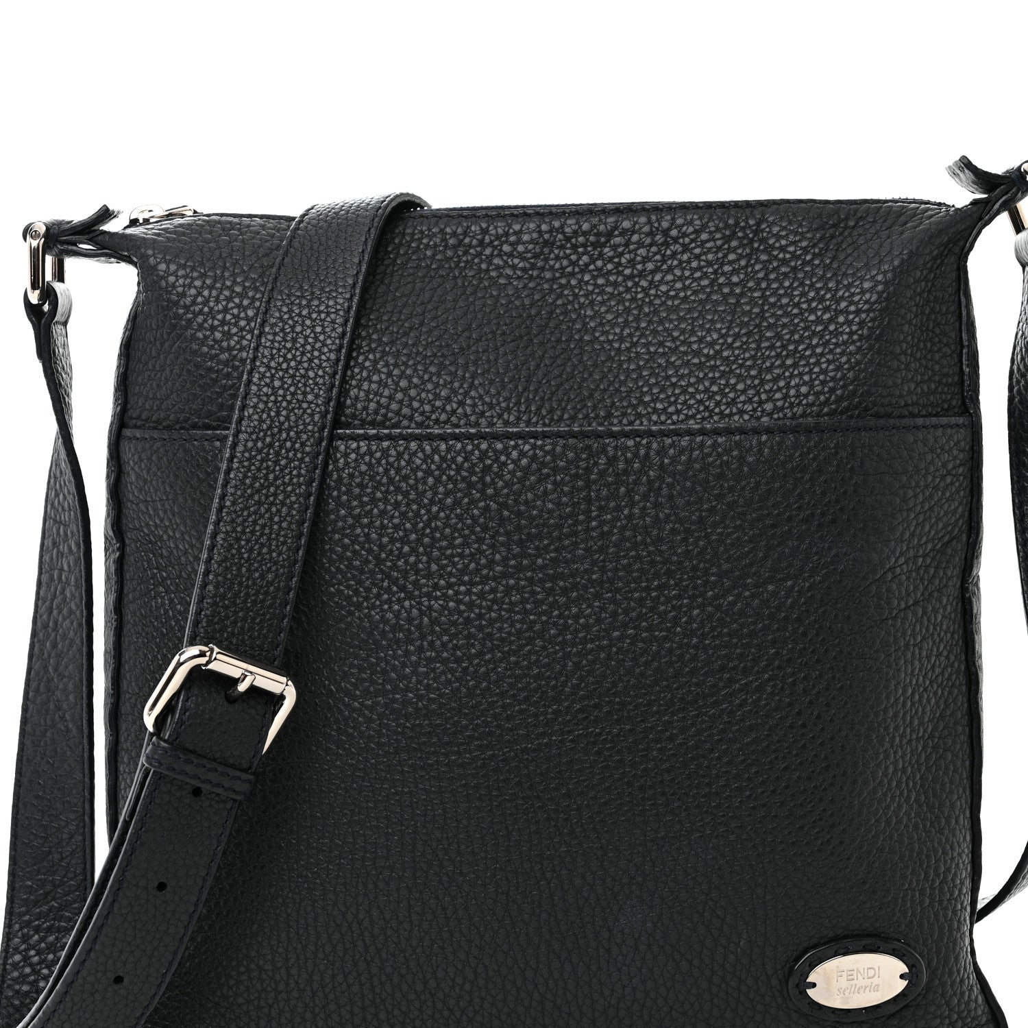 Fendi Cuoio Romano Selleria Messenger Dark Blue 7 of 9