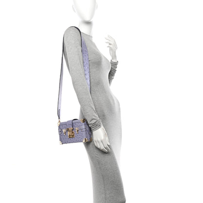 Louis Vuitton Ostrich Petite Malle Purple 2 of 10