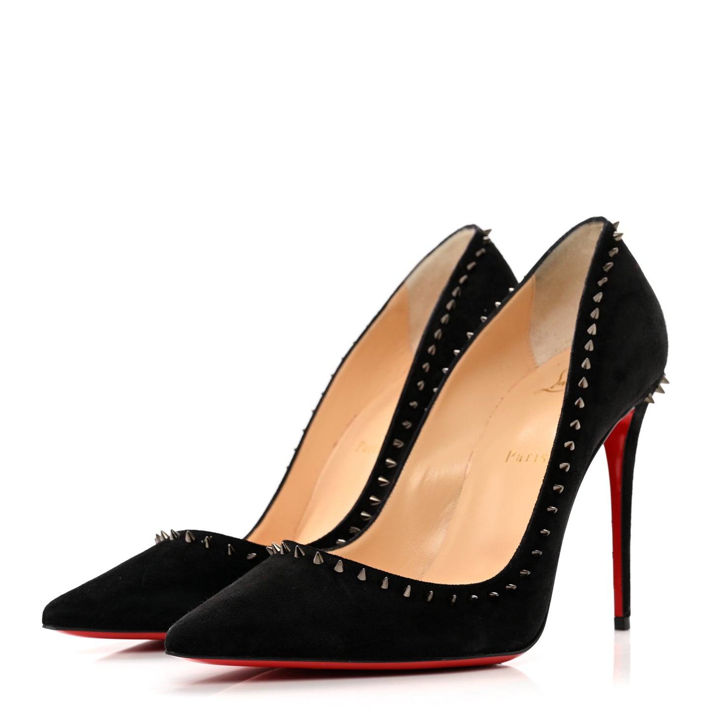 Veau Velours Anjalina 100 Pumps 40.5 Black Gun