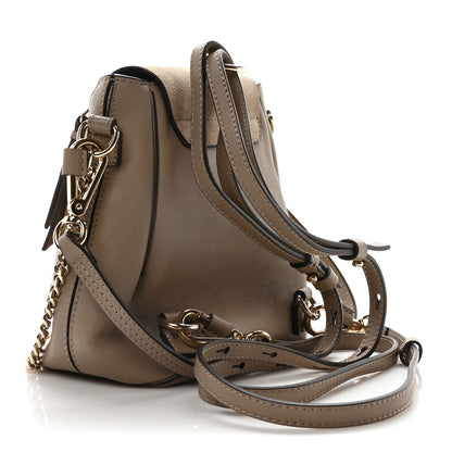 Chloe Suede Calfskin Mini Faye Backpack Motty Grey 3 of 10