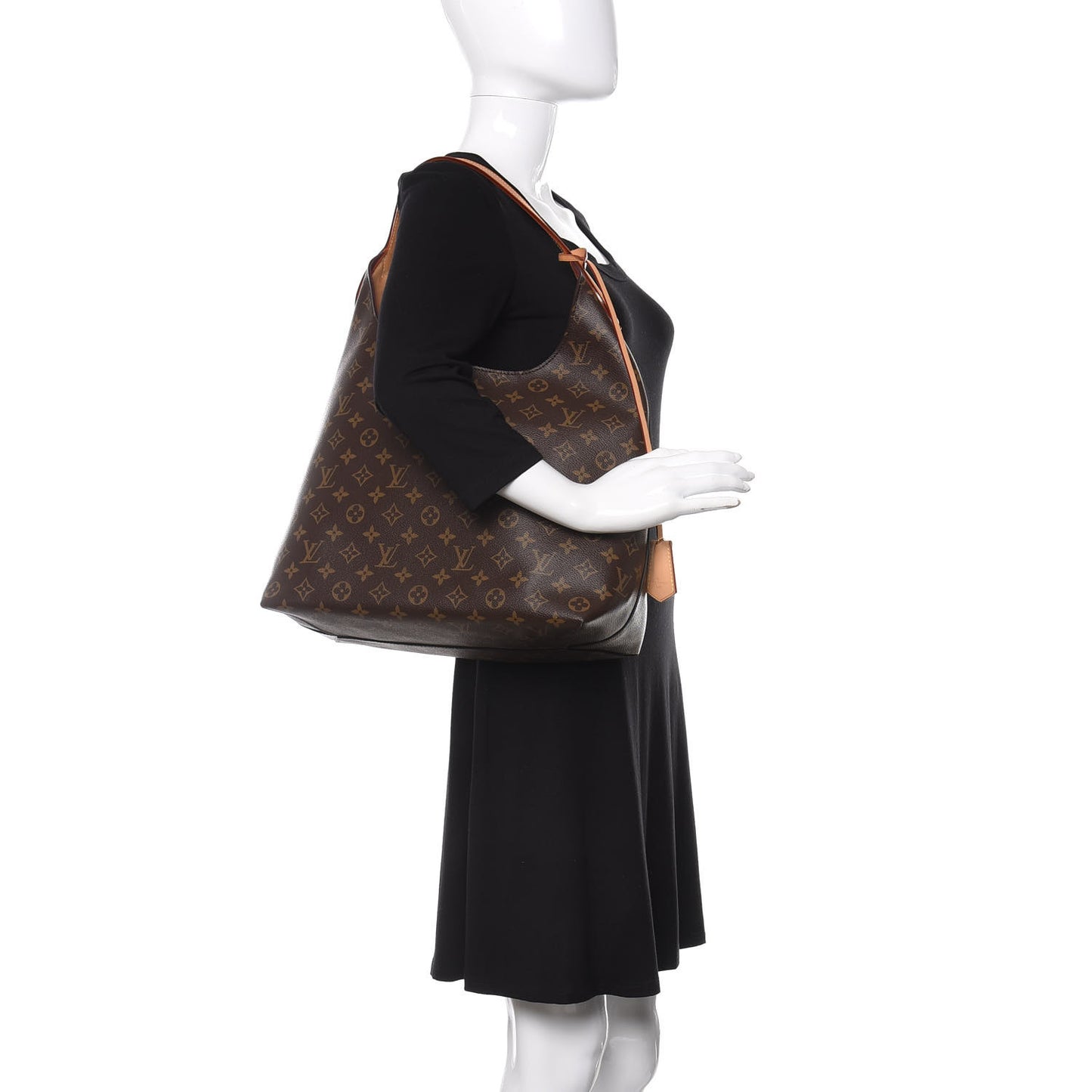 Monogram Flower Hobo Beige